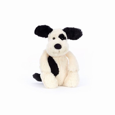 Jellycat Bashful Black & Cream Dog New Zealand | EVOAT3081